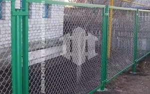 Забор из сетки рабица секционный